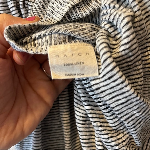 Hatch Maternity Striped Linen Morgana Jumpsuit size 3 (L/XL) - Picture 11 of 12